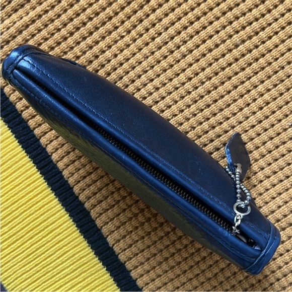 Vintage Coach Black Leather Chunky Case Multipurpose Make-up Money Pouch - Picture 7 of 14
